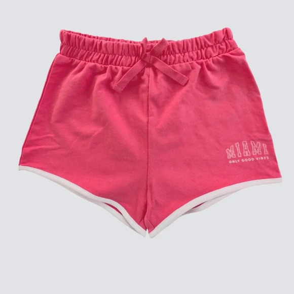 NWOT Tex Cotton Girls Pink Dolphin Elastic Waist Drawstring Closure Size 5-6 - Picture 1 of 6